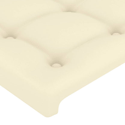 Testiera a LED Crema 183x16x118/128 cm in Similpelle | homemem39