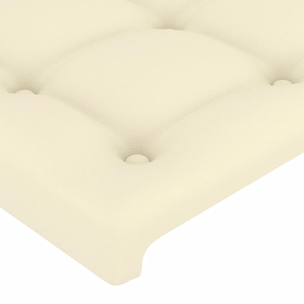 Testiera a LED Crema 203x23x118/128 cm in Similpelle | homemem39