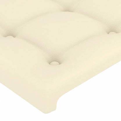 Testiera a LED Crema 203x23x118/128 cm in Similpelle | homemem39