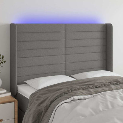 Testiera a LED GrigioScuro /128cm inTessuto