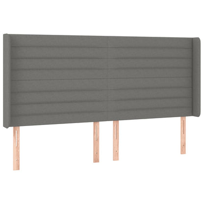 Testiera a LED GrigioScuro 183x16x118/128cm inTessuto - homemem39