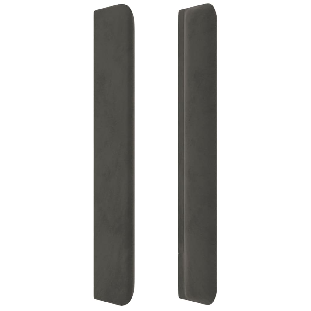 Testiera a LED Grigio Scuro 83x16x118/128 cm in Velluto