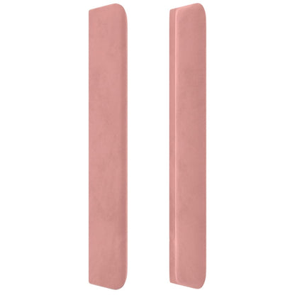 Testiera a LED Nera 93x16x118/128 cm in Velluto