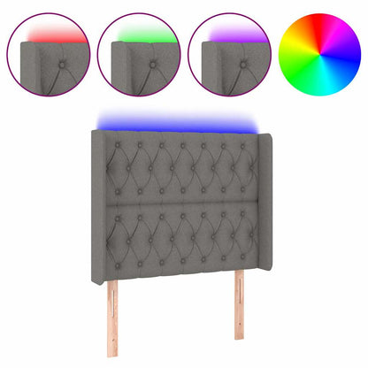 Testiera a LED GrigioScuro /128cm inTessuto