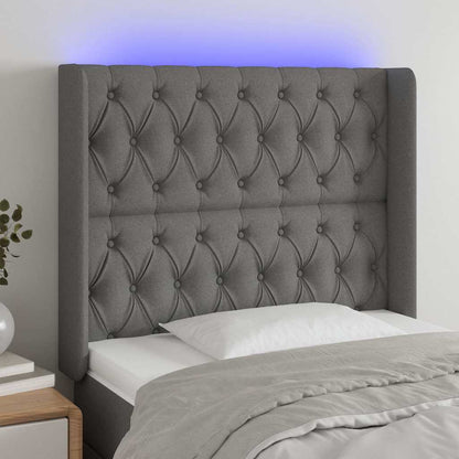 Testiera a LED GrigioScuro /128cm inTessuto