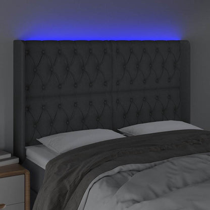 Testiera a LED GrigioScuro /128cm inTessuto
