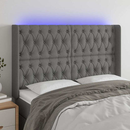 Testiera a LED GrigioScuro /128cm inTessuto
