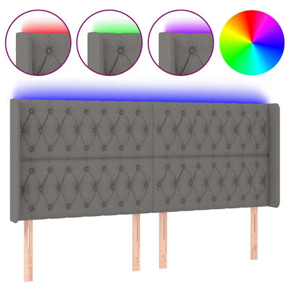 Testiera a LED GrigioScuro /128cm inTessuto