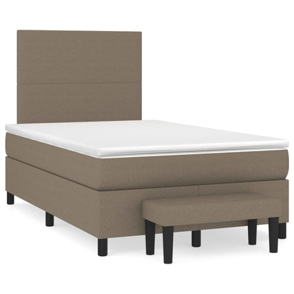 Giroletto a Molle con Materasso Tortora 120x200 cm in Tessuto | homemem39
