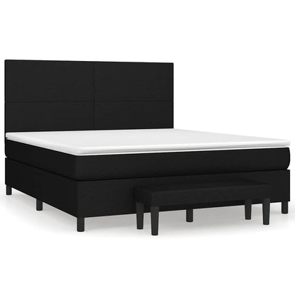 Giroletto a Molle con Materasso Nero 160x200 cm in Tessuto | homemem39