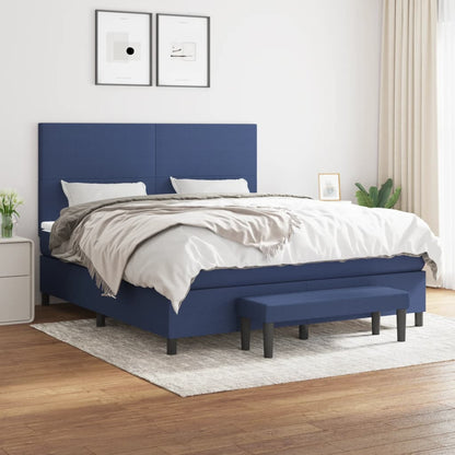 Giroletto a Molle con Materasso Blu 160x200 cm in Tessuto | homemem39