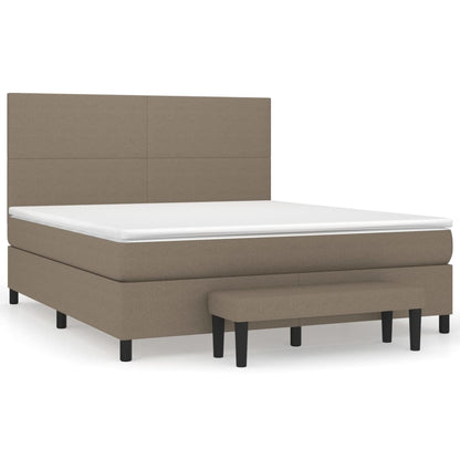 Giroletto a Molle con Materasso Tortora 180x200 cm in Tessuto | homemem39