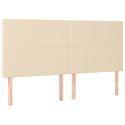 Giroletto a Molle con Materasso Crema 180x200 cm in Tessuto | homemem39