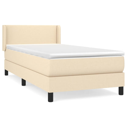 Giroletto a Molle con Materasso Crema 80x200 cm inTessuto | homemem39