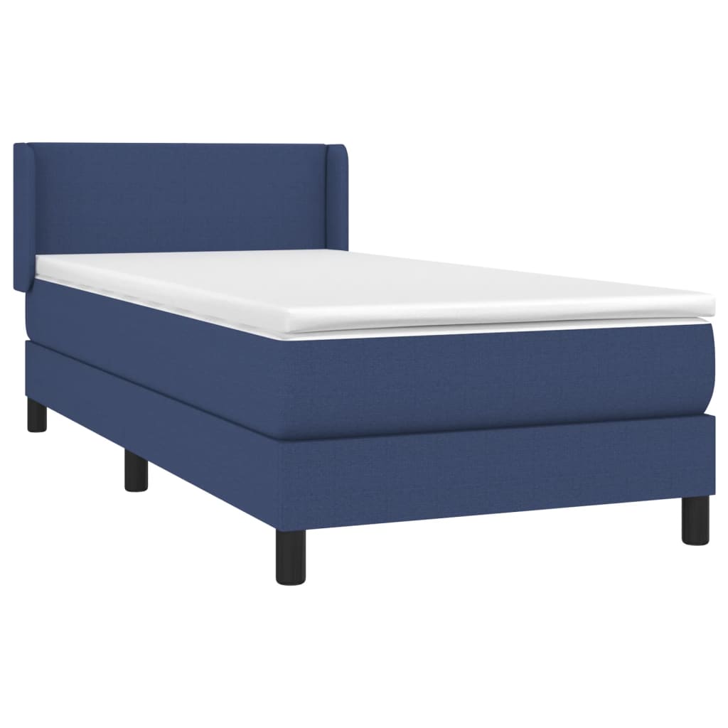 Giroletto a Molle con Materasso Blu 90x200 cm inTessuto | homemem39