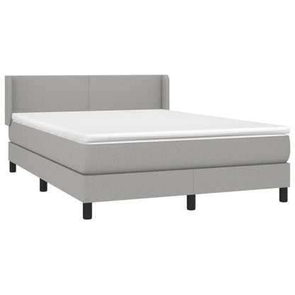 Giroletto a Molle con Materasso Grigio Chiaro 140x200cm Tessuto | homemem39