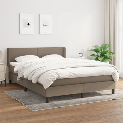 Giroletto a Molle con Materasso Tortora 140x200 cm in Tessuto | homemem39