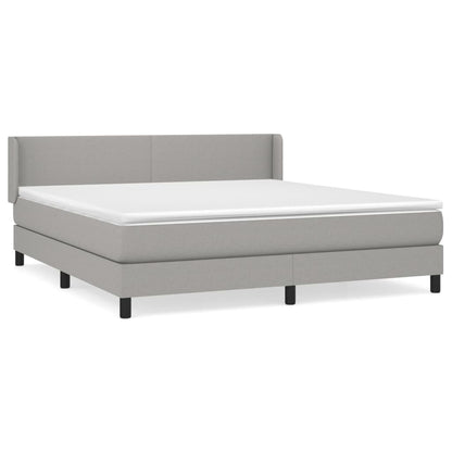 Giroletto a Molle con Materasso Grigio Chiaro160x200 cm Tessuto | homemem39