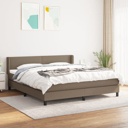 Giroletto a Molle con Materasso Tortora 160x200 cm in Tessuto | homemem39