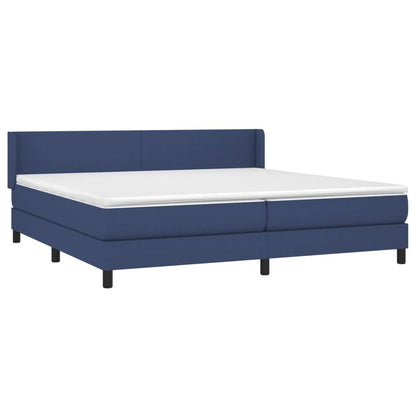 Giroletto a Molle con Materasso Blu 200x200 cm in Tessuto | homemem39