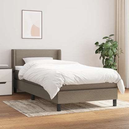 Giroletto a Molle con Materasso Tortora 90x190 cm in Tessuto | homemem39