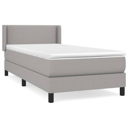 Giroletto a Molle con Materasso Grigio Chiaro100x200 cm Tessuto | homemem39