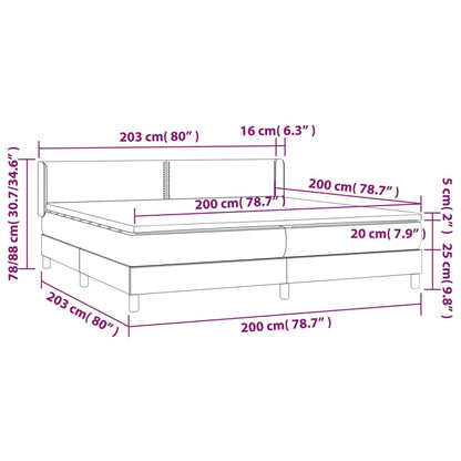 Giroletto a Molle con Materasso Nero 200x200 cm in Tessuto | homemem39