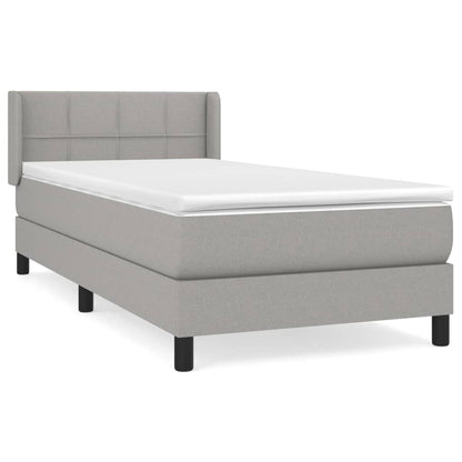 Giroletto a Molle con Materasso Grigio Chiaro 80x200 cm Tessuto | homemem39
