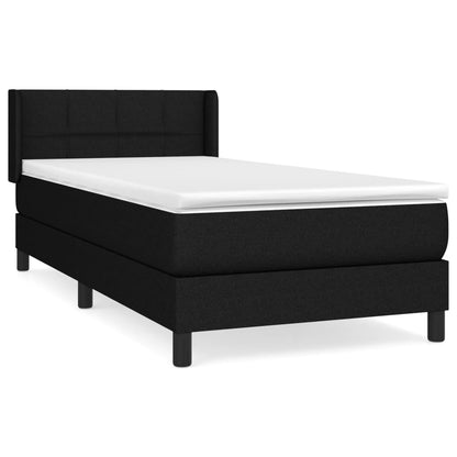 Giroletto a Molle con Materasso Nero 90x190 cm in Tessuto | homemem39