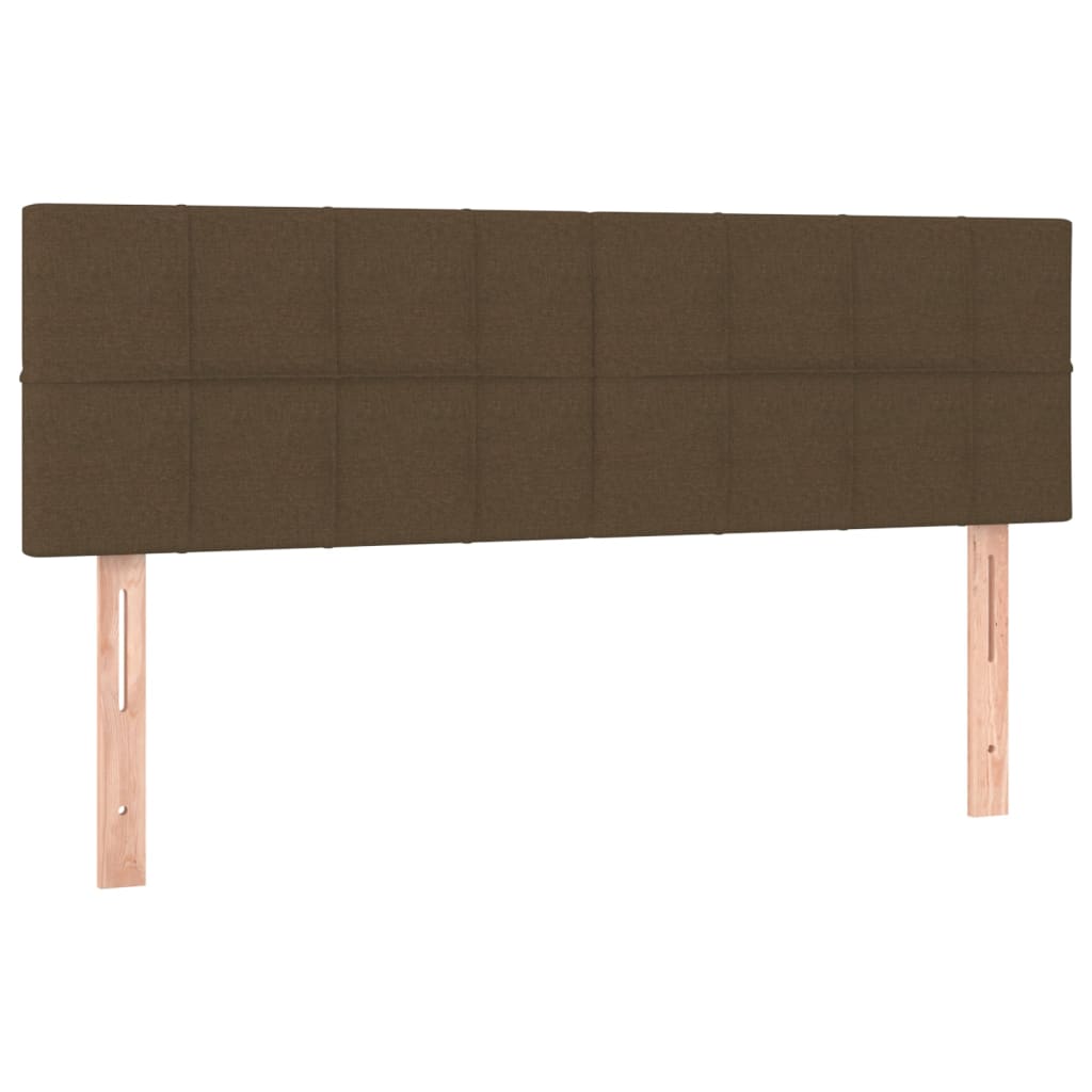 Giroletto a Molle con Materasso Marrone Scuro 140x190cm Tessuto | homemem39
