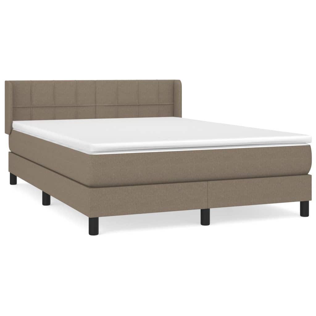 Giroletto a Molle con Materasso Tortora 140x200 cm in Tessuto | homemem39
