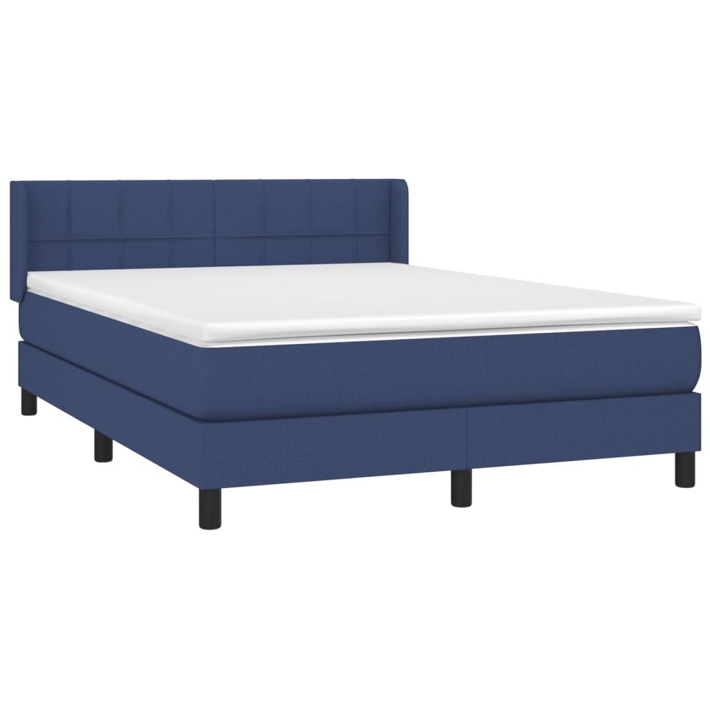 Giroletto a Molle con Materasso Blu 140x200 cm in Tessuto | homemem39