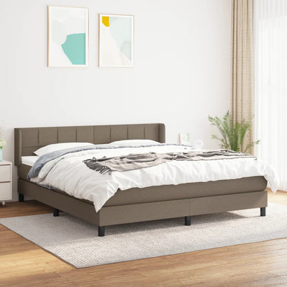 Giroletto a Molle con Materasso Tortora 180x200 cm in Tessuto | homemem39