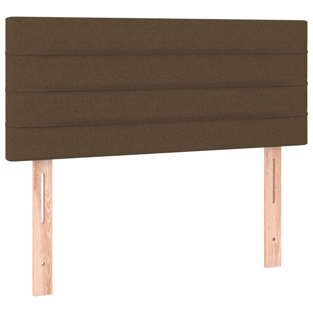 Giroletto a Molle con Materasso Marrone Scuro 90x190cm Tessuto | homemem39