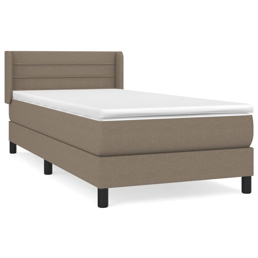 Giroletto a Molle con Materasso Tortora 90x190 cm in Tessuto | homemem39