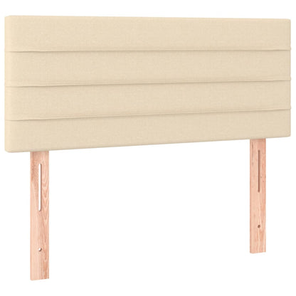 Giroletto a Molle con Materasso Crema 90x190 cm in Tessuto | homemem39