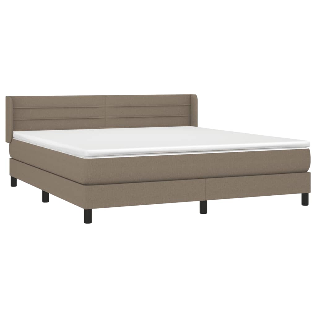 Giroletto a Molle con Materasso Tortora 160x200 cm in Tessuto | homemem39