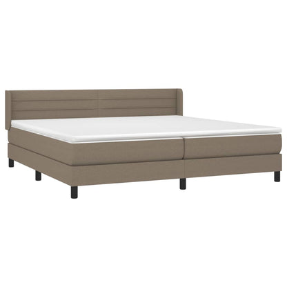 Giroletto a Molle con Materasso Tortora 200x200 cm in Tessuto | homemem39