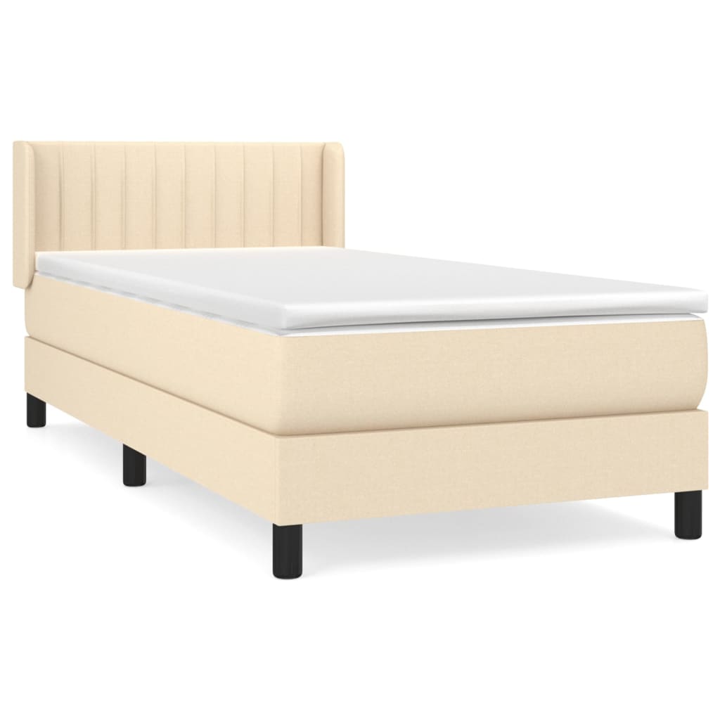 Giroletto a Molle con Materasso Crema 80x200 cm inTessuto | homemem39
