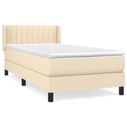 Giroletto a Molle con Materasso Crema 80x200 cm inTessuto | homemem39