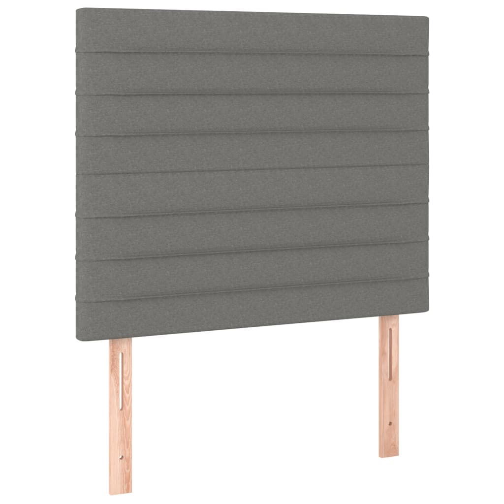 Giroletto a Molle con Materasso Grigio Scuro 90x200 cm Tessuto | homemem39