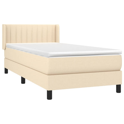 Giroletto a Molle con Materasso Crema 90x200 cm inTessuto | homemem39