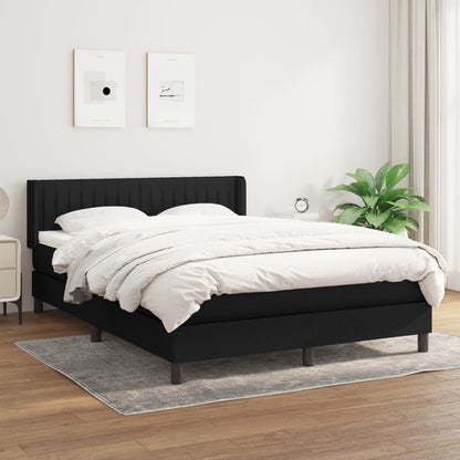 Giroletto a Molle con Materasso Nero 140x190 cm in Tessuto | homemem39