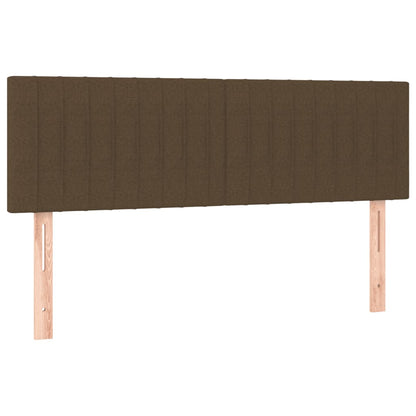 Giroletto a Molle con Materasso Marrone Scuro 140x190cm Tessuto | homemem39