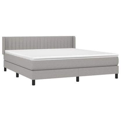 Giroletto a Molle con Materasso Grigio Chiaro160x200 cm Tessuto | homemem39