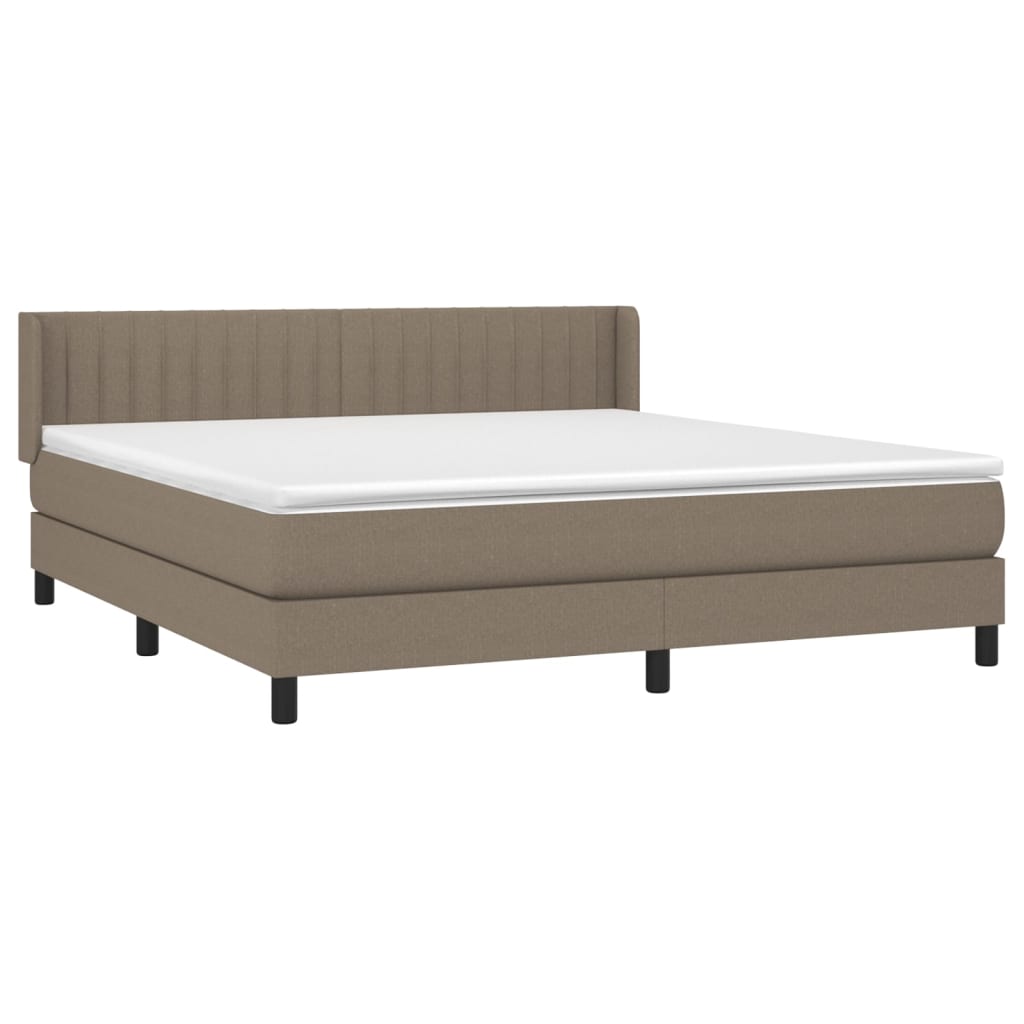 Giroletto a Molle con Materasso Tortora 160x200 cm in Tessuto | homemem39