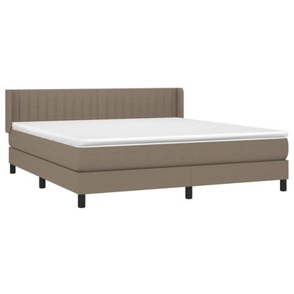 Giroletto a Molle con Materasso Tortora 160x200 cm in Tessuto | homemem39