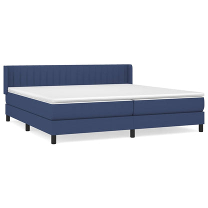 Giroletto a Molle con Materasso Blu 200x200 cm in Tessuto | homemem39