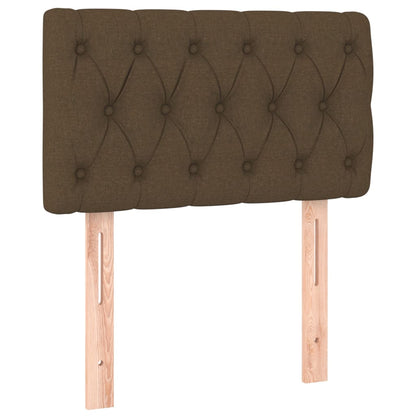 Giroletto a Molle con Materasso Marrone Scuro 80x200 cm Tessuto | homemem39