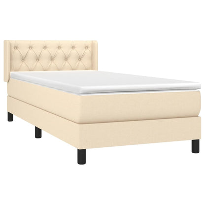 Giroletto a Molle con Materasso Crema 80x200 cm inTessuto | homemem39
